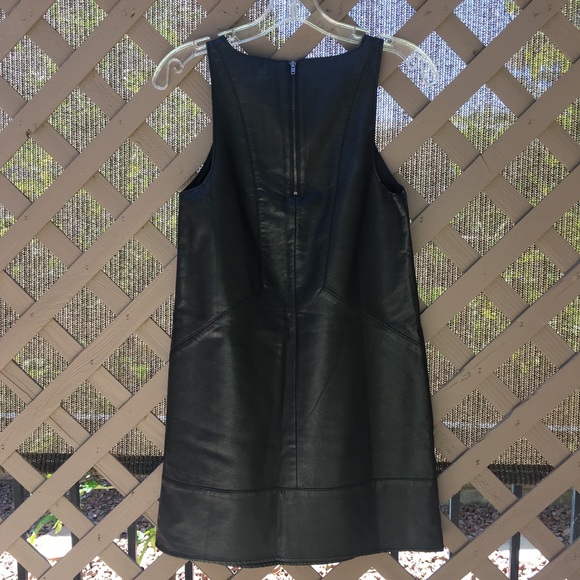 Urban Outfitters Vegan Leather Shift Dress - Black - Picture 10 of 10
